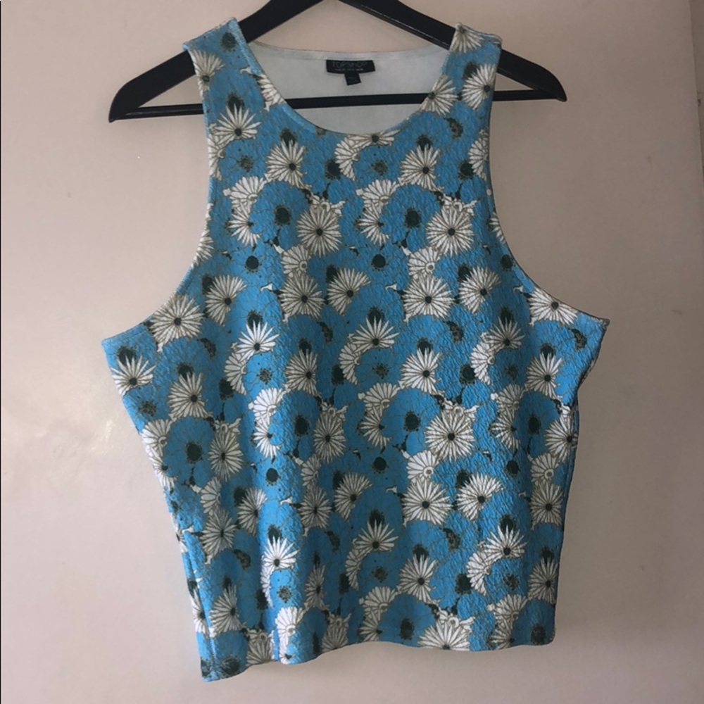 ❗️NWOT❗️TOPSHOP Flower Stretchy Crop Top